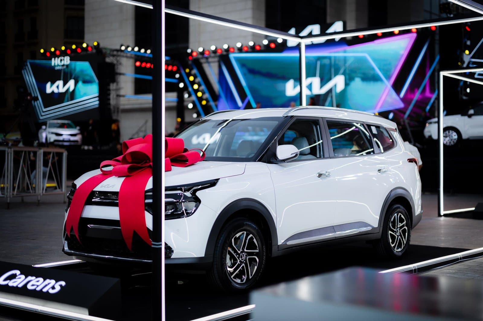 New vehicle reveal at a product launch event